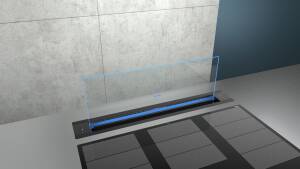 SIEMENS studioLine LD 98 WMM 65 studioLine Tischlüfter 90 cm Klarglas