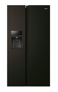 Haier HSR 5918 DIPB NoFrost 177,5 x 90,8 cm schwarz Eiswürfelspender