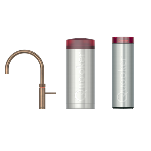 QUOOKER Fusion Round COMBI+ & CUBE Messing Patina 22+FRPTNCUBE - inkl. 7 JAHRE GARANTIE