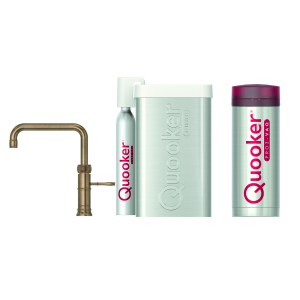 QUOOKER Classic Fusion Square PRO3 & CUBE Messing Patina 3CFSPTNCUBE - inkl. 7 JAHRE GARANTIE