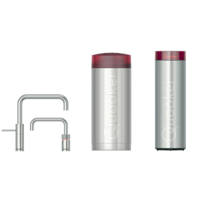 QUOOKER Nordic Square Twintaps COMBI+ & CUBE Voll-Edelstahl 22+NSRVSTTCUBE - inkl. 7 JAHRE GARANTIE