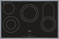 Bosch NKC 845 F 17 Edelstahl-Rahmen 80 cm Glaskeramik
