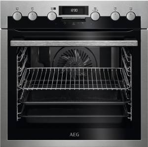 AEG - HE 5326 MM 40 EEK: A+ Herd-Set Pyrolyse Versenkknebel 60 cm Induktion Bridge-Funktion Edelstahl 3-fa