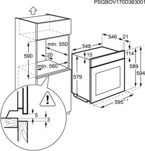 AEG - BCK 642020 M  A+ Backofen autark Touch Control-Bedienung Kerntemperatursensor Edelstahl