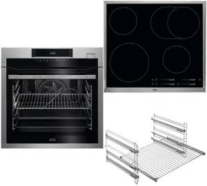 AEG - 130 BCS  A+ Backofen-Set Autark Dampfuntersttzung Pyrolyse Glaskeramikfeld FlexiRunners