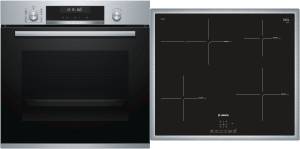 Bosch - HBD 675 CS 60 Backofen-Set EEK: A AutoPilot 30 Pyrolyse Induktion 60 cm Edelstahl