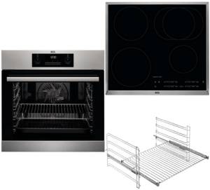 AEG - BPB 334-1 Backofen-Set A+ Pyrolyse Induktion 60 cm Edelstahl