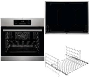 AEG - BPB 335-1 Backofen-Set A+ Pyrolyse Induktion 68 cm Edelstahl