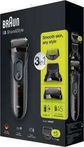 Braun - 3000 BT Shave&Style Series 3 Barttrimmer-Set schwarz