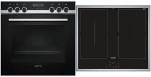 Siemens PQ 561 DA 00 Herdset cookControl40 Home Connect Pyrolyse Induktion 60 cm Edelstahlrahmen