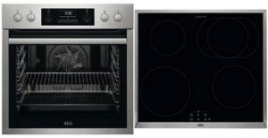 AEG - HX 3113 MI 12 Exclusiv EEK: A Herdset SteamBake Induktion 60 cm Edelstahlrahmen