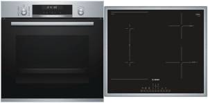 Bosch - HBD 676 LS 61 Backofenset Pyrolyse AutoPilot 30 EEK: A Induktion 60 cm Edelstahlrahmen