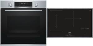 Bosch - HBD 676 LS 81 Backofenset  A Pyrolyse AutoPilot 30 Induktion 80 cm Edelstahlrahmen