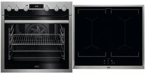 AEG - HX 5346 MM 41  Herdset A+ SteamBake Pyrolyse Induktion 60 cm Edelstahlrahmen