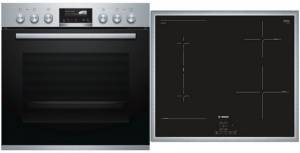 Bosch - HND 736 LS 60  EEK: A Herdset AutoPilot Display Induktion CombiZone 60 cm Edelstahl