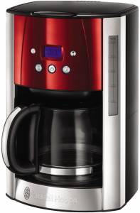 Russell Hobbs - Luna Digitale Glas-Kaffeemaschine solar red