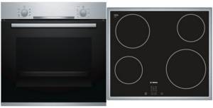 Bosch - HBD 230 CR 61 Backofenset EEK: A Glaskeramik 60 cm Edelstahlrahmen