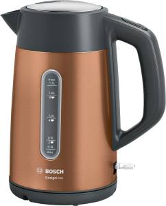 Bosch - TWK 4 P 439 Wasserkocher 1,7 l kabellos Edelstahl, Kupfer