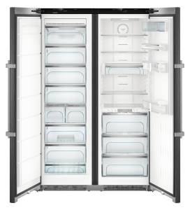 Liebherr - SBSbs 8683-20 Premium A+++ BioFresh NoFrost BlackSteel SmartSteel IceMaker BluPerformance