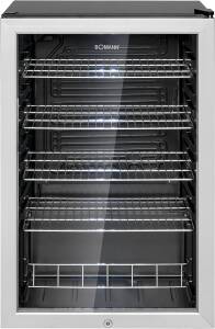 Bomann KSG 7283.1 schwarz 84.5 x 54 cm Glastür-Kühlschrank