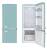 Amica KGCR 384 150 T 145 x 55 cm türkis/ice blue