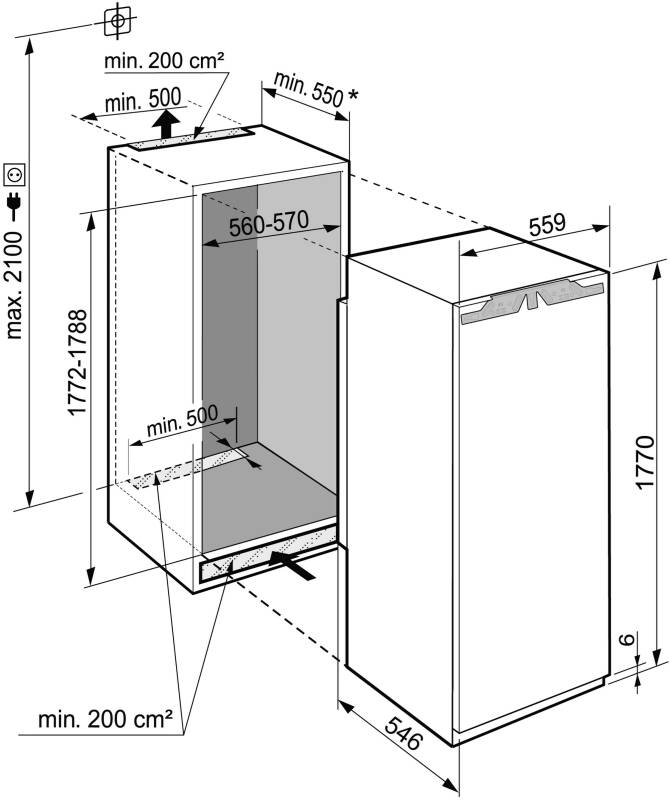 Liebherr IRBdi 5171-20 Peak BioFresh 177 x 55.9 cm Festtür weiß .inklusive  2-Mann-Service .bis zum Aufstellungsort Kühlschränke Einbau-Kühlschränke ab  85cm