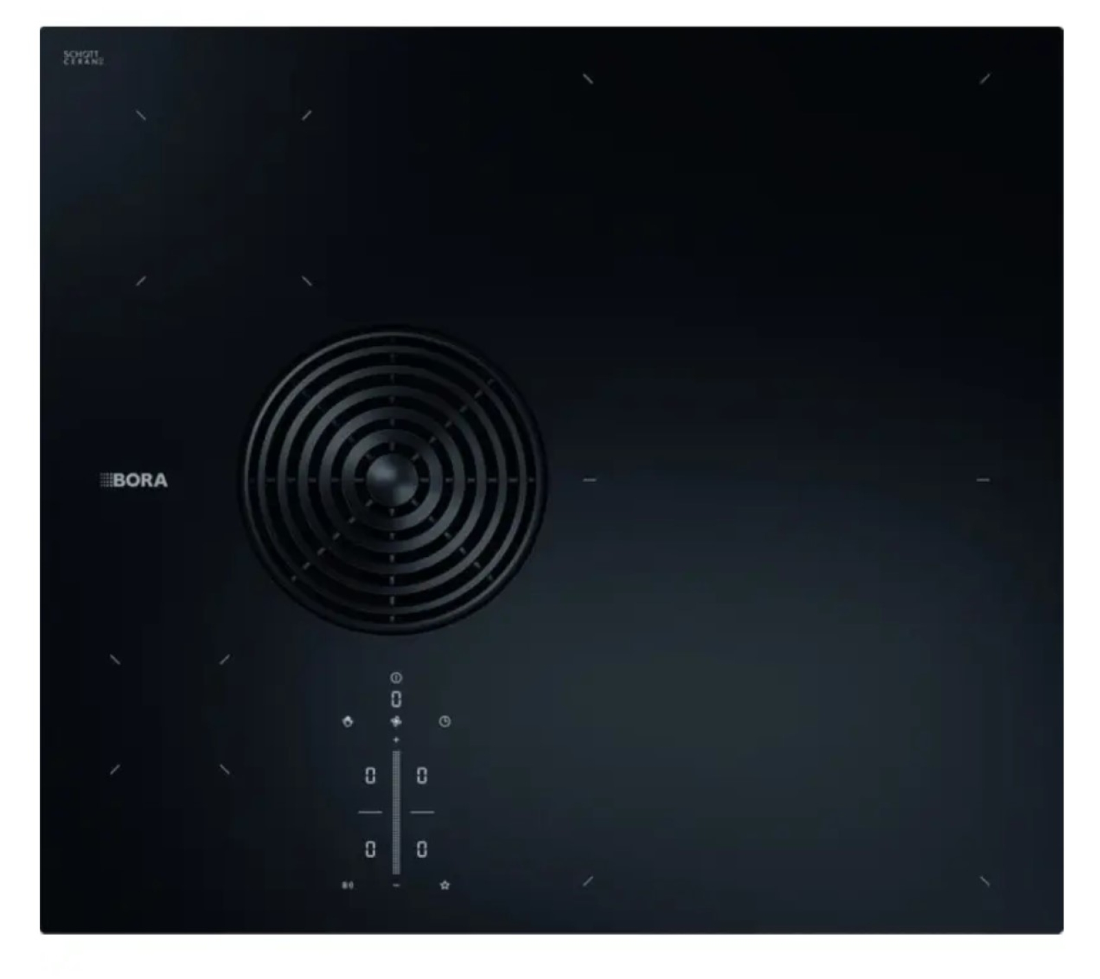 BORA S Pure PURSU2R Rough Matt Kombi-Induktionskochfeld mit integriertem Kochfeldabzug Umluft