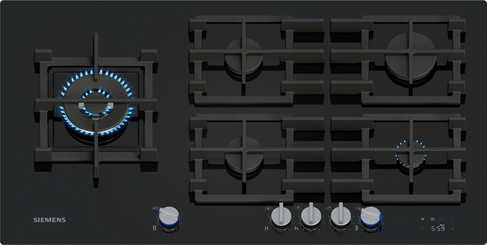 Siemens ER 9 A 6 SH 40 Hartglas Schwarz