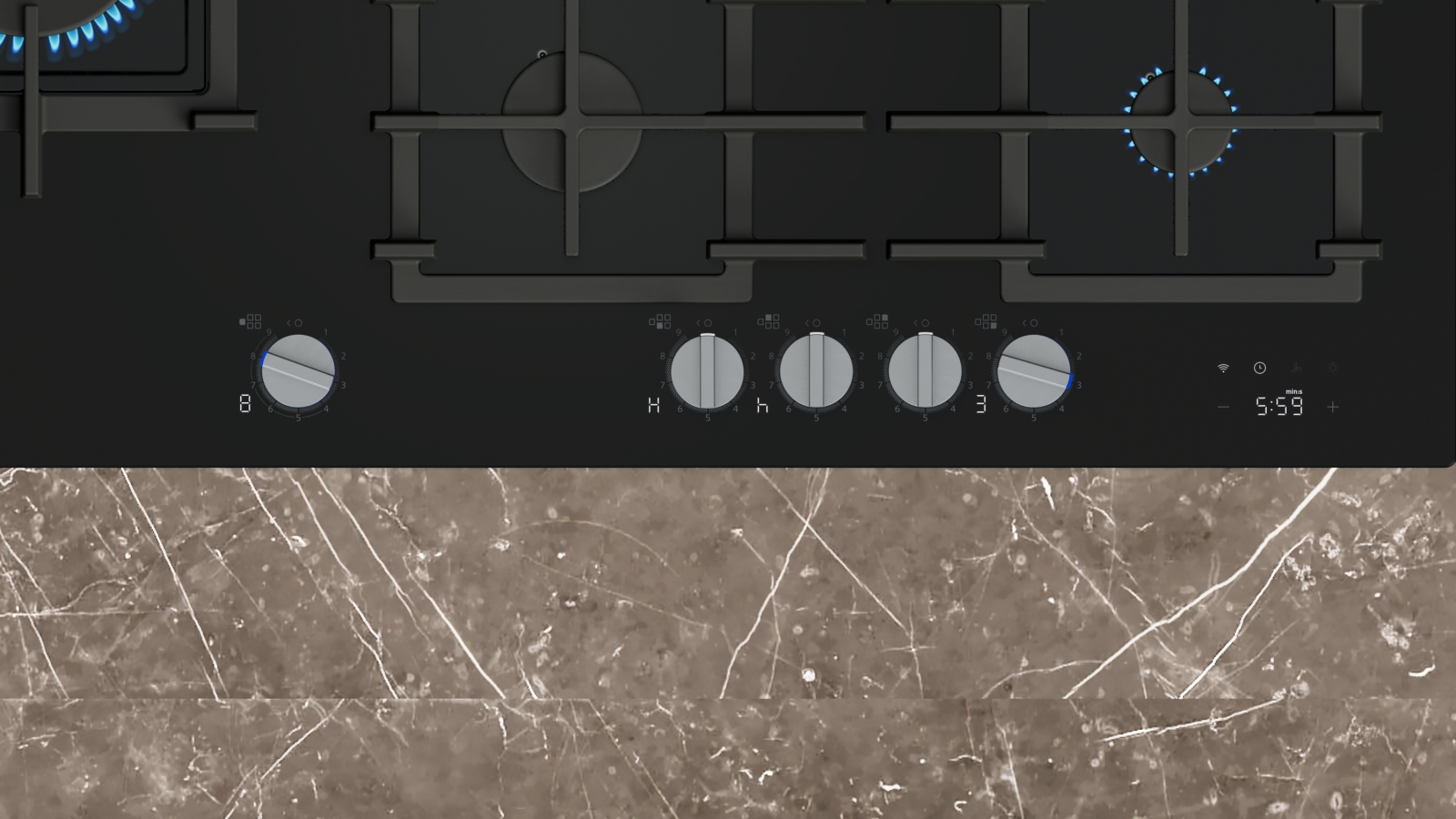 Siemens ER 9 A 6 SH 40 Hartglas Schwarz