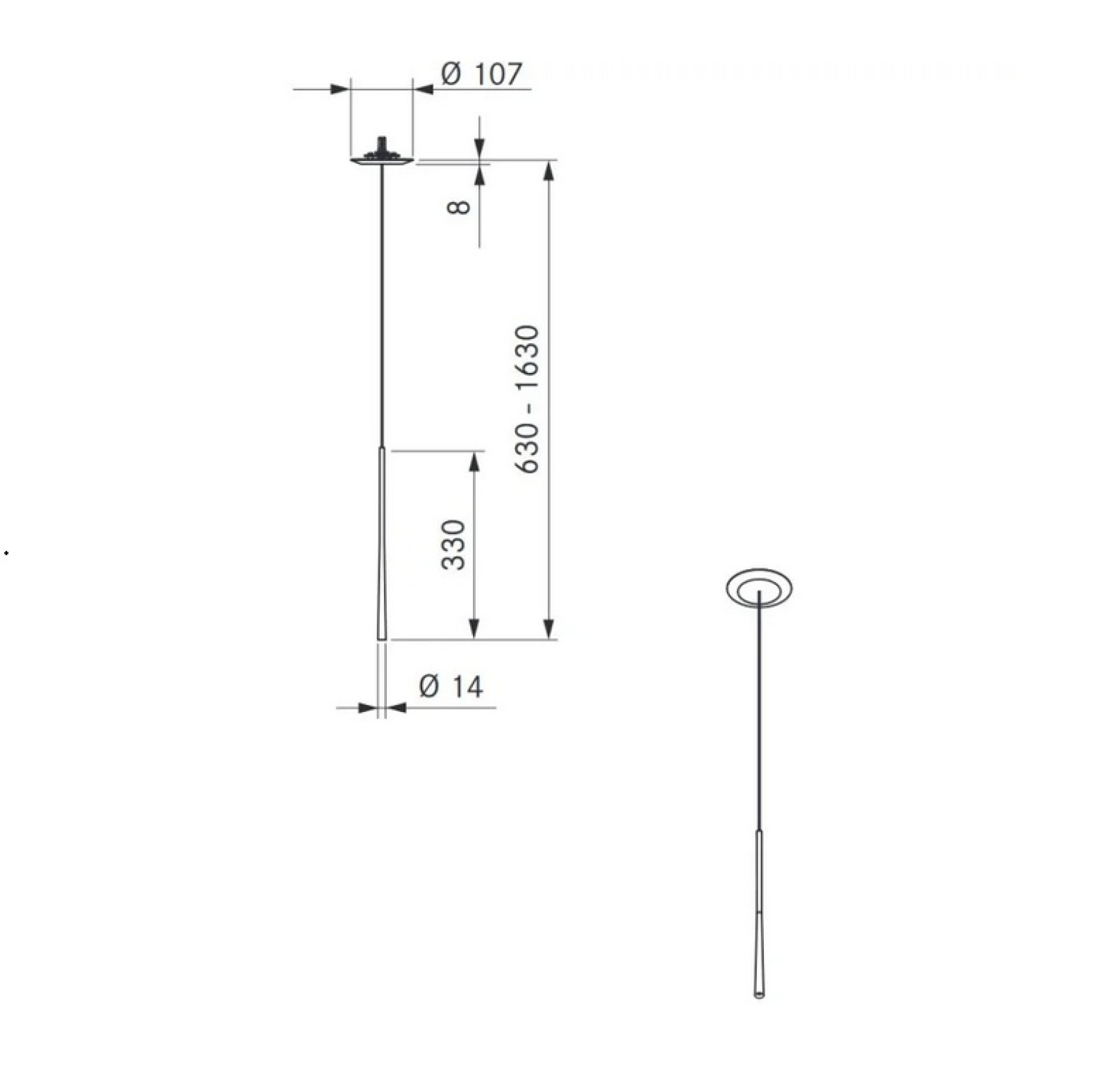 BORA Stars Pendelleuchte Einbau rosègold LSERG