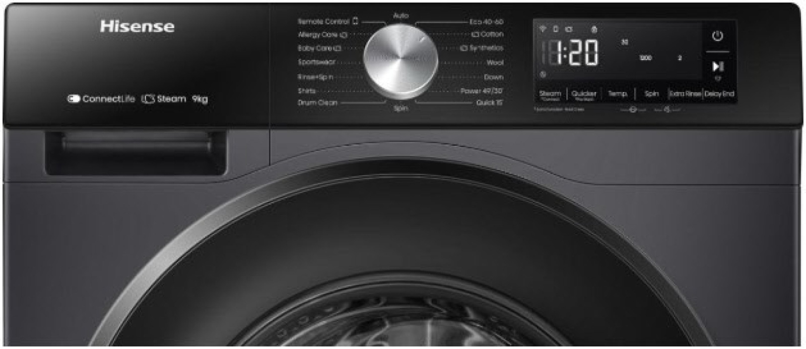 HISENSE WF3S9043BB3 schwarz 9 kg 1400 U/Min