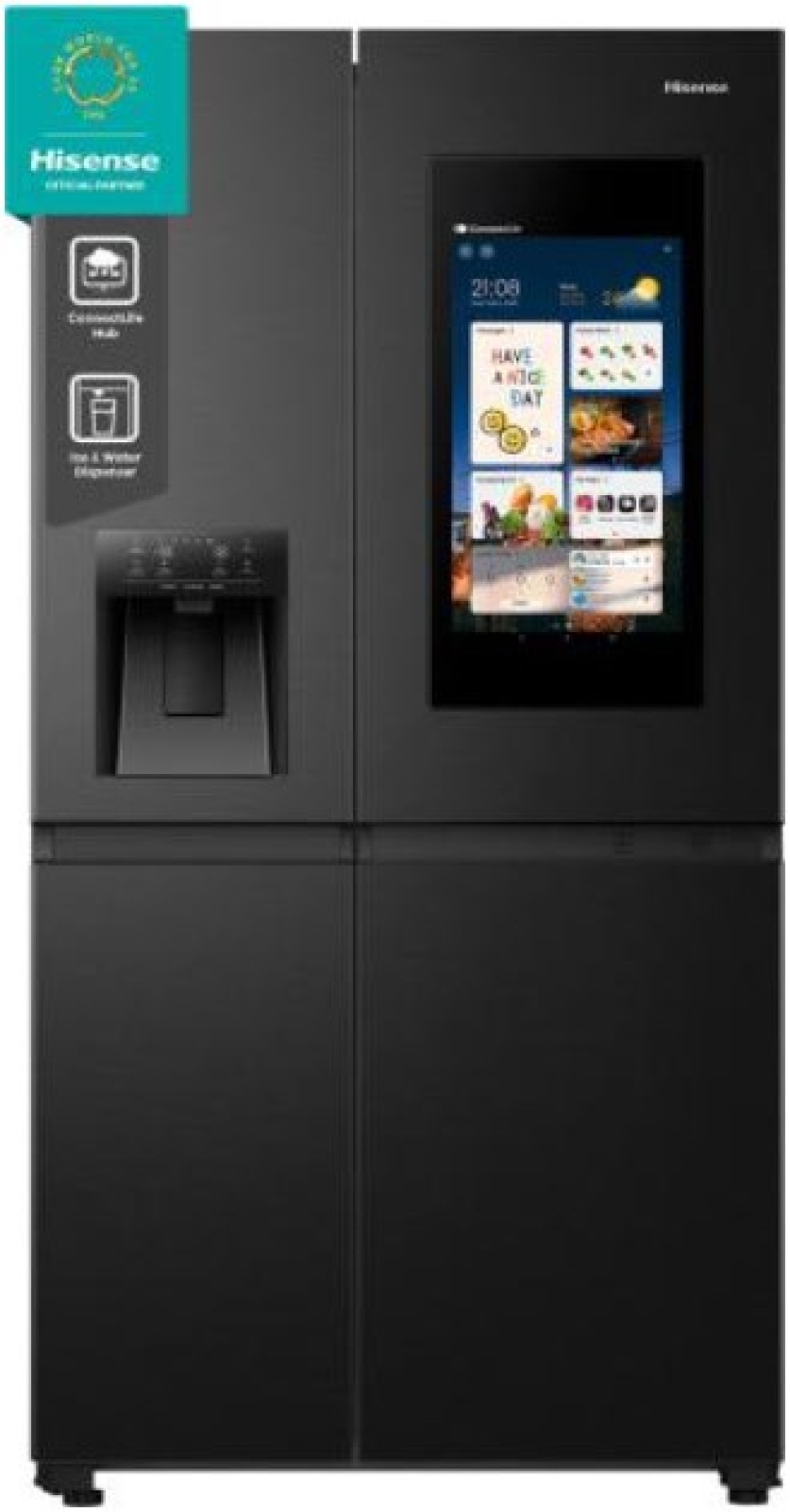HISENSE RS9P628GPFE schwarz 179 x 91 cm Wasserspender