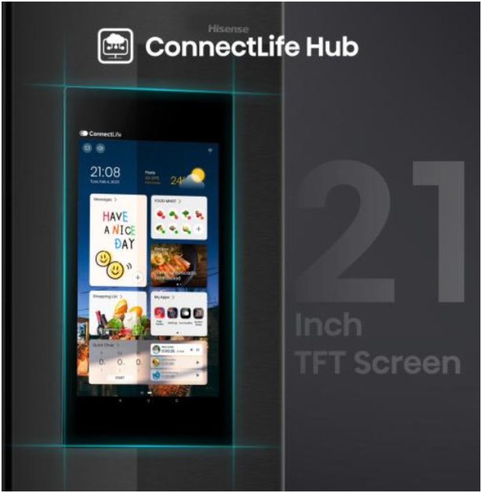 HISENSE RS9P628GPFE schwarz 179 x 91 cm Wasserspender