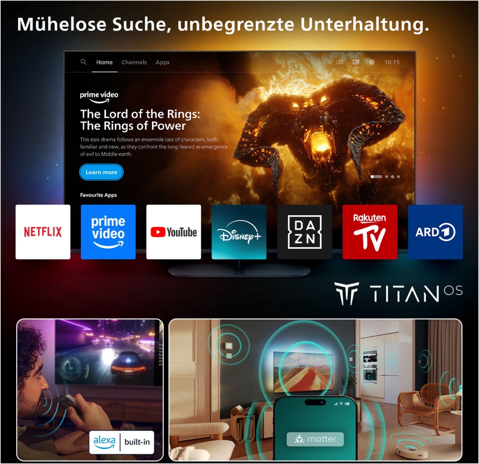 Philips 43 PUS 8500/12 mattschwarz