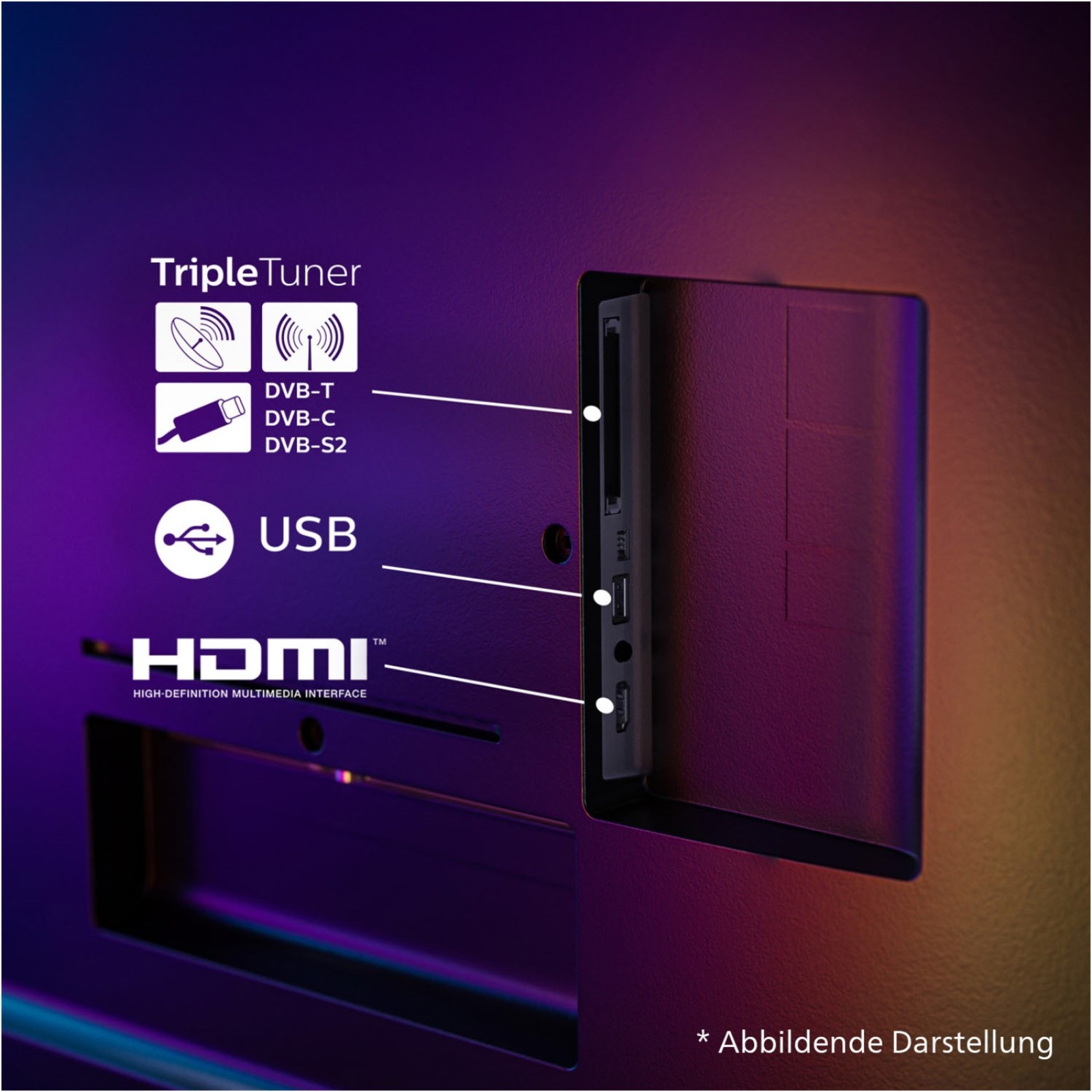 Philips 43 PUS 8500/12 mattschwarz