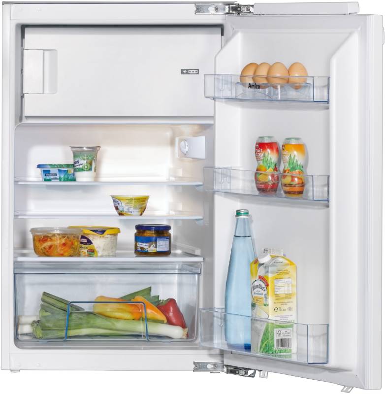 Amica EKS 16181 87.9 x 54 cm Festtür weiß Kühlschränke Einbau-Kühlschränke  ab 85cm