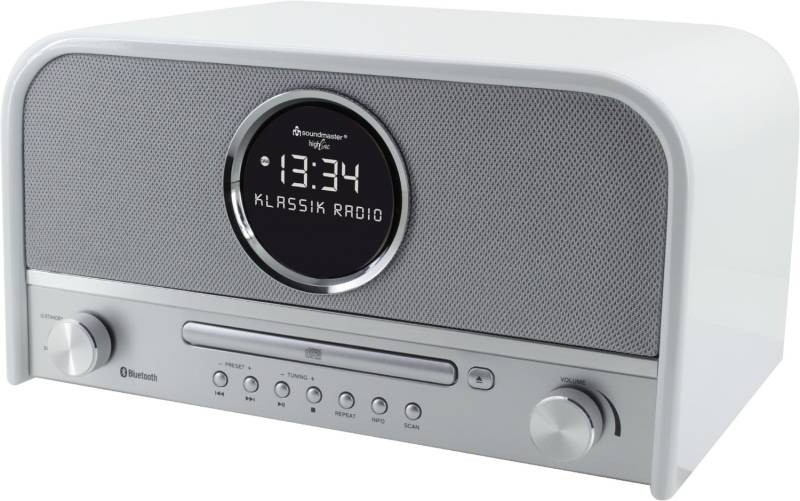 Soundmaster NR 850 weiß Nostalgie Radio DAB+ mit Bluetooth