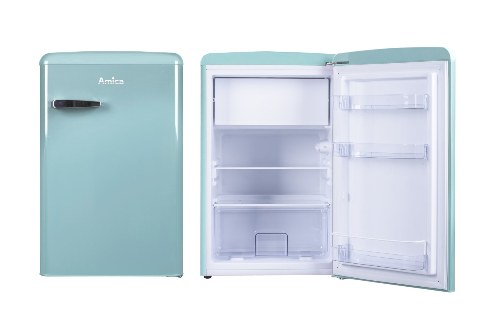 Amica KS 15612 T - Retro Design 87.5 x 55 cm türkisblau - 108 Liter