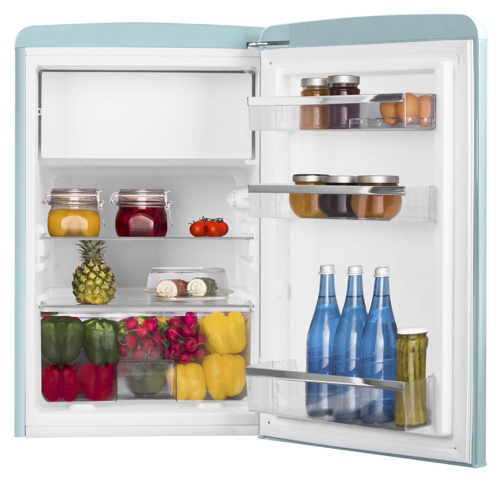 Amica KS 15612 T - Retro Design 87.5 x 55 cm türkisblau - 108 Liter